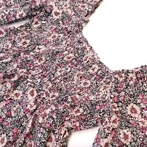 American Eagle Outfitters | Dresses | American Eagle Floral Print Tiered  Dress Long Sleeve Size S Petite | Poshmark